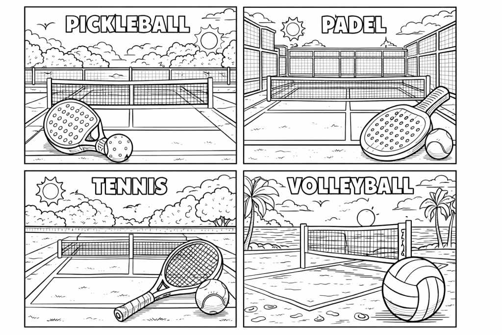 Sports-Themed Colouring Pages